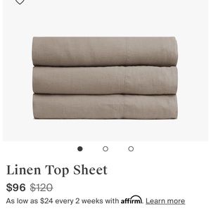 Parachute queen lightly used top sheet and 2 pillowcases